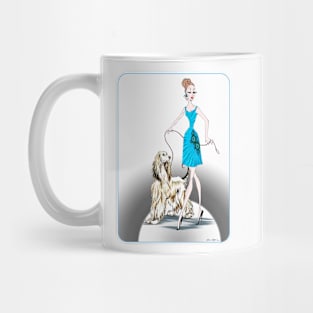 AFGHAN HOUND with female Mug